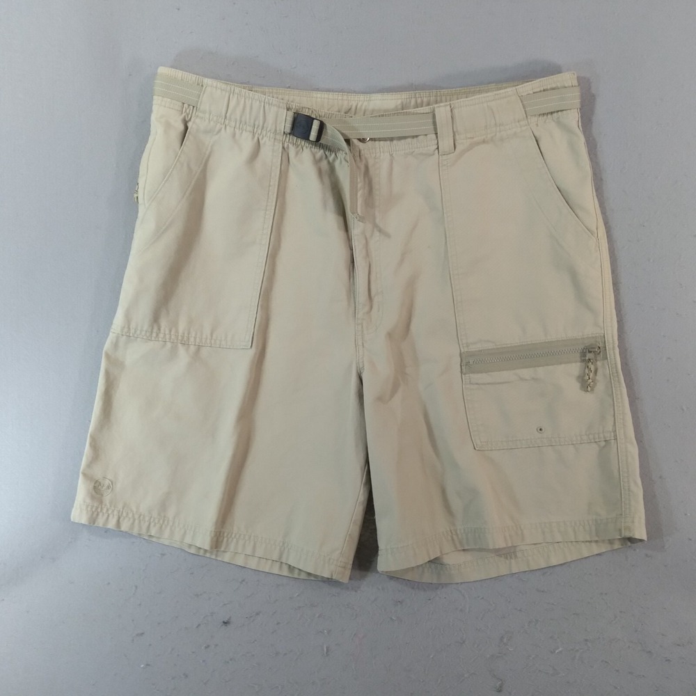 Wrangler cargo shorts men's 44 x 9 Comfort waist khaki tan beige cotton outdoor